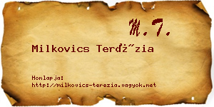 Milkovics Terézia névjegykártya