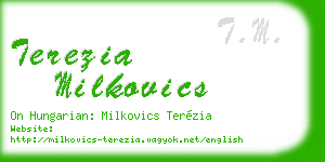 terezia milkovics business card